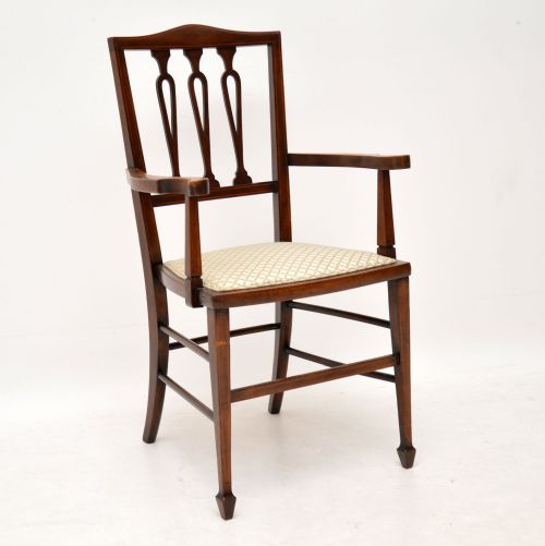 Antique Edwardian Mahogany Armchair