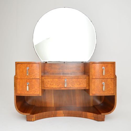 fig 1. 1920’s Art Deco Period Burr Walnut Dressing Table