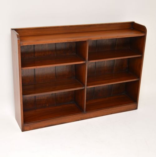 Antique Mahogany Open Bookcase