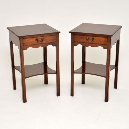 Pair of Antique Mahogany Bedside Tables