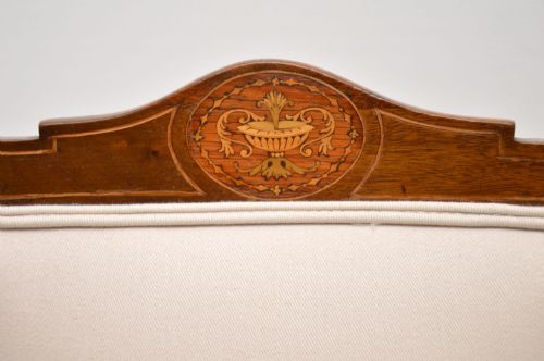 fig 2. Antique Edwardian Inlaid Mahogany Settee
