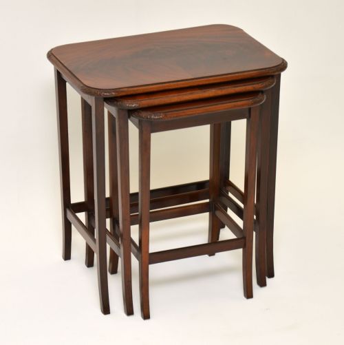 Antique Mahogany Nest of 3 Tables