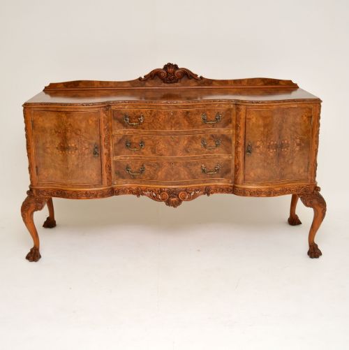 fig 2. Antique Queen Anne Burr Walnut Sideboard