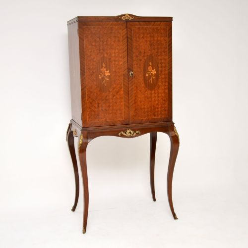 Antique French Parquetry Cocktail Drinks Cabinet