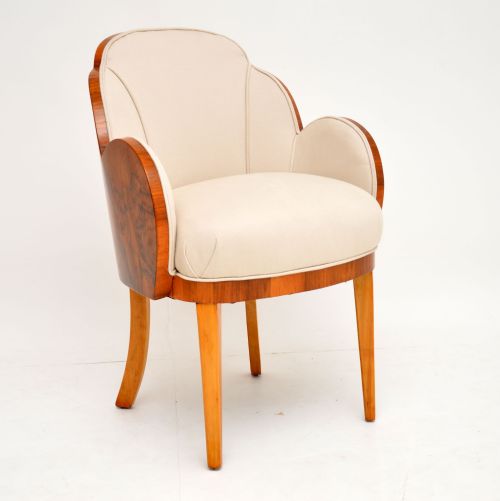 fig 1. Set of 8 Art Deco Walnut Cloud Back Dining Chairs by Epstein