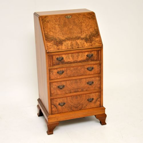 Antique Burr Walnut Writing Bureau