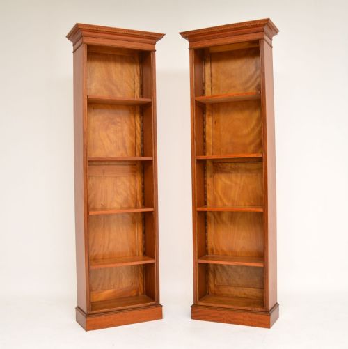 
Pair of Antique Victorian Satin Wood Bookcases