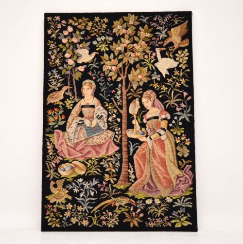 Antique Hand Stitched Tapestry