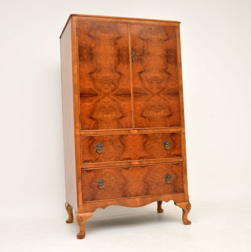 Antique Burr & Figured Walnut Tallboy