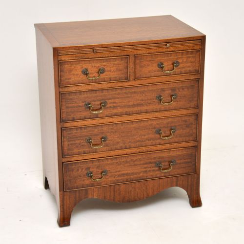 Antique Inlaid Mahogany Bachelors Chest of Drawers