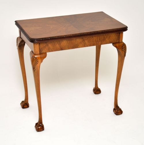 Antique Queen Anne Style Walnut Card Table
