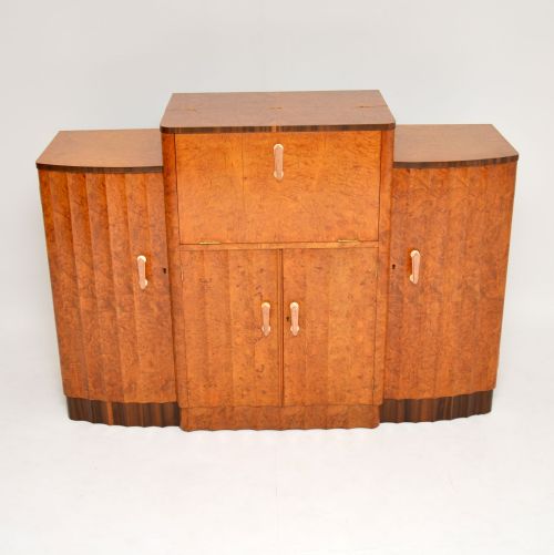 Art Deco Burr Walnut Cocktail Cabinet / Sideboard by Epstein
