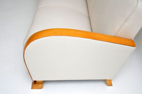 fig 1. Swedish Art Deco Satin Birch Sofa