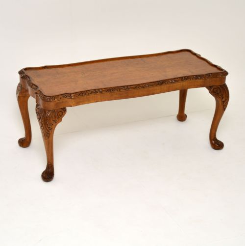 Antique Queen Anne Style Walnut Coffee Table
