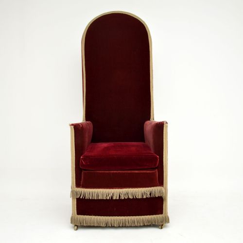 fig 1. Antique Victorian Velvet Porters Chair