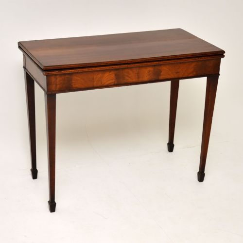 Antique Period Georgian Mahogany Card Table