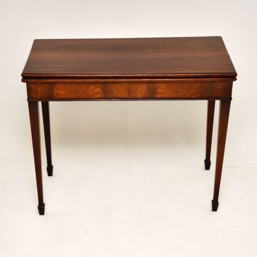 fig 1. Antique Period Georgian Mahogany Card Table