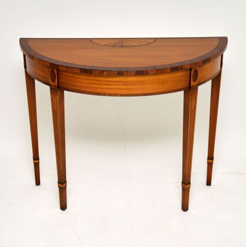 Antique Inlaid Mahogany Console Table