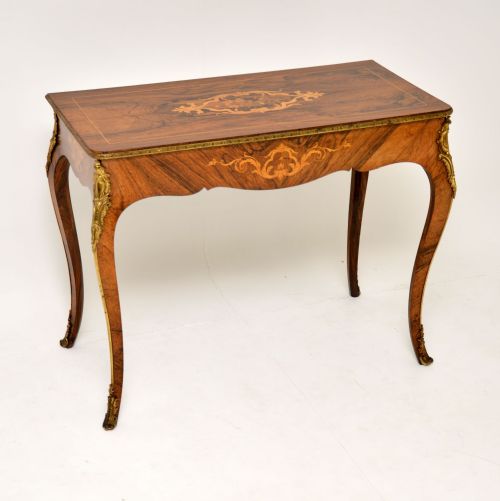 Antique Victorian Inlaid Rosewood Console Table