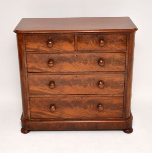 fig 1. Antique Victorian Mahogany Chest of Drawers