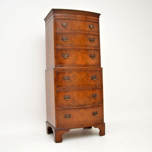Antique Figured Walnut Chest on Chest