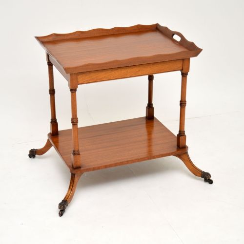 Antique Regency Style Mahogany Drinks / Serving Trolley