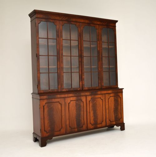 Antique Flame Mahogany Bookcase