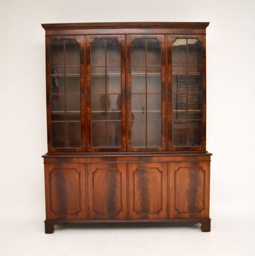 fig 1. Antique Flame Mahogany Bookcase
