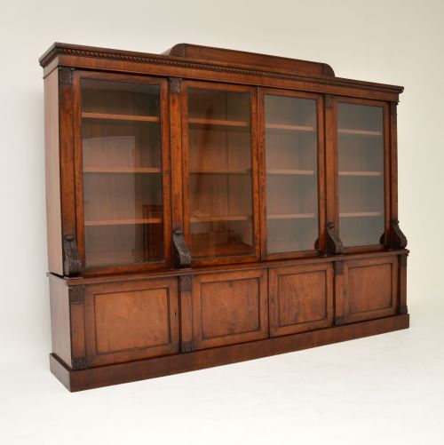 Antique George IV Mahogany Dwarf Bookcase