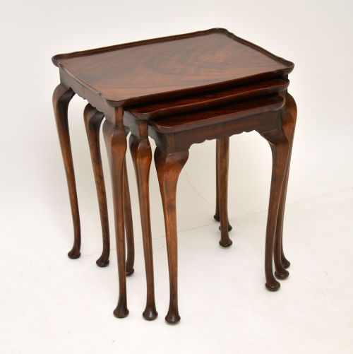 Antique Mahogany Nest of Three Tables