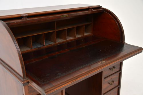 fig 2. Antique Victorian Mahogany Cylinder Top Desk