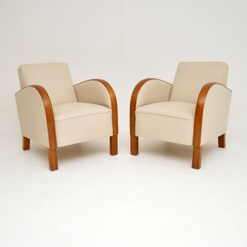 Pair of Swedish Art Deco Armchairs