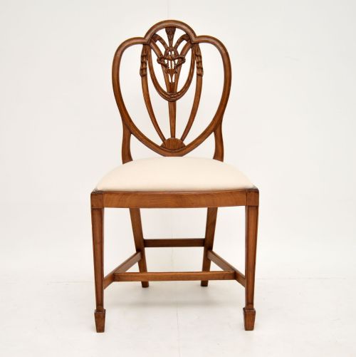 fig 2. Set of 8 Antique Mahogany Shield Back Dining Chairs