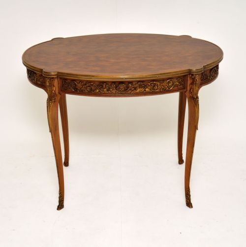 fig 1. Antique French Parquetry & Ormolu Mounted Bureau Plat