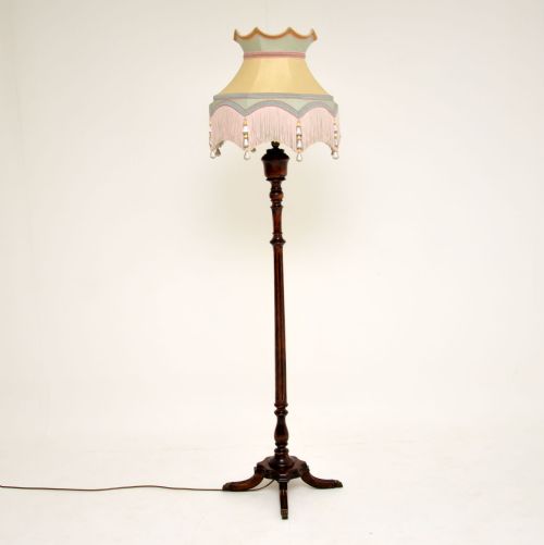 fig 1. Antique Style Mahogany Floor Lamp