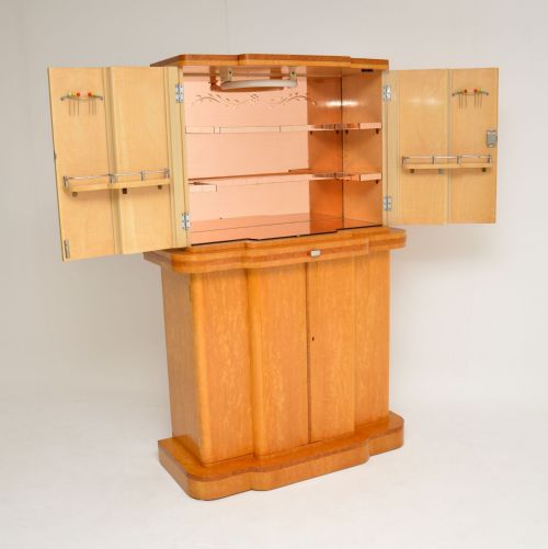 fig 1. Art Deco 1920’s Burr Maple & Walnut Cocktail Cabinet