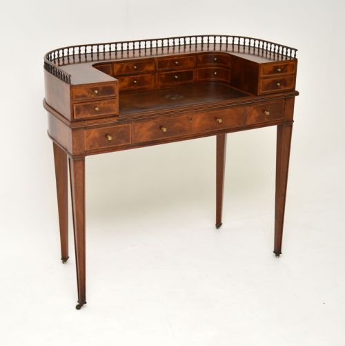 Antique Mahogany & Satinwood Carlton House Desk

