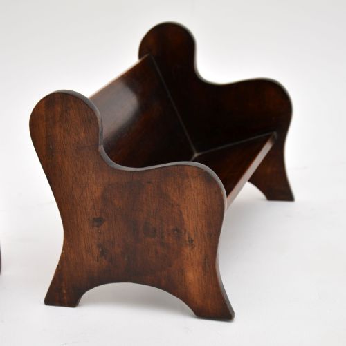 fig 1. Pair of Antique Arts & Crafts Mahogany Book Stands