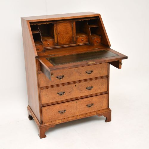 Antique Burr Walnut Writing Bureau