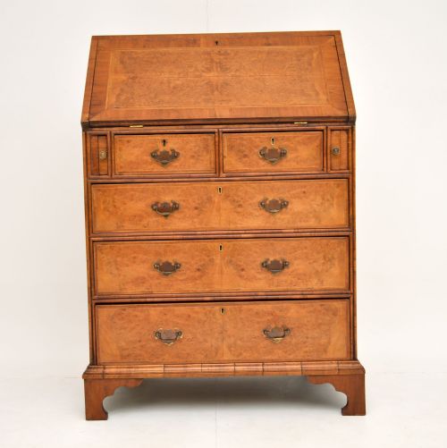 fig 1. Antique Burr Walnut Writing Bureau
