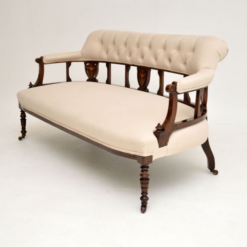fig 2. Antique Victorian Inlaid Rosewood Settee