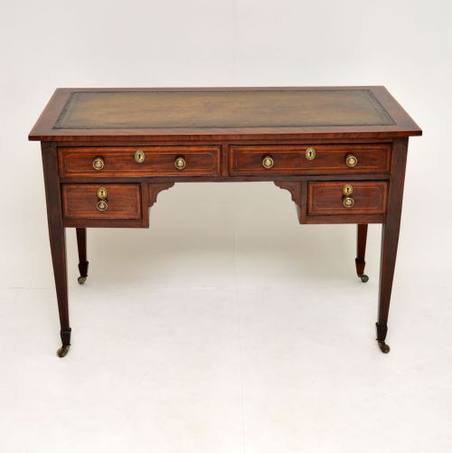 fig 1. Antique Georgian Inlaid Mahogany Writing Desk