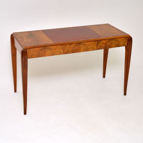 Art Deco Vintage Walnut Writing Table by Mcintosh