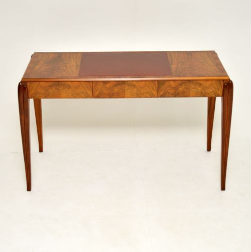 fig 1. Art Deco Vintage Walnut Writing Table by McIntosh