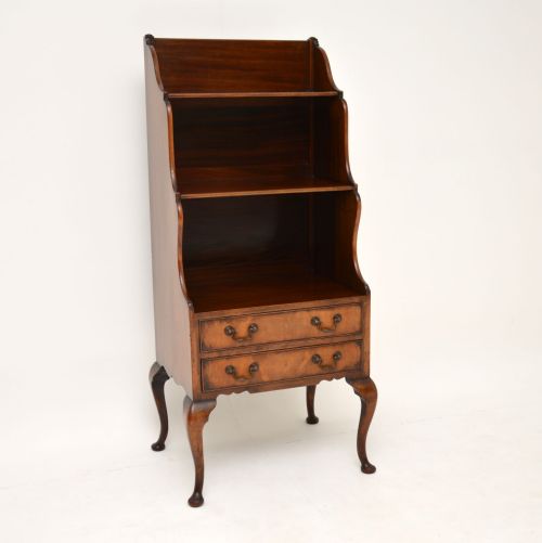 Antique Mahogany Waterfall Bookcase