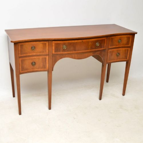 Antique Sheraton Style Inlaid Mahogany Sideboard
