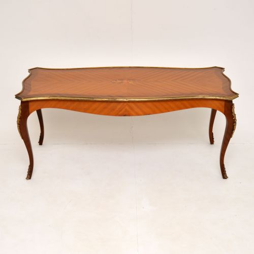 Antique French Inlaid Marquetry Coffee Table