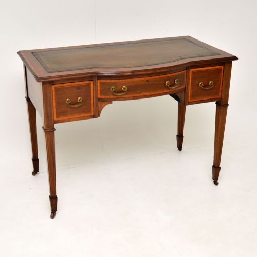 Antique Edwardian Inlaid Mahogany Desk