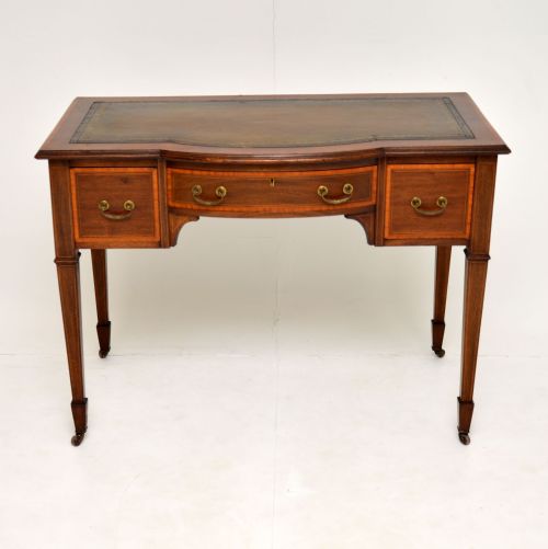 fig 1. Antique Edwardian Inlaid Mahogany Desk