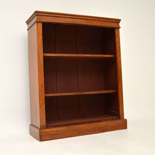 Antique Victorian Walnut Open Bookcase